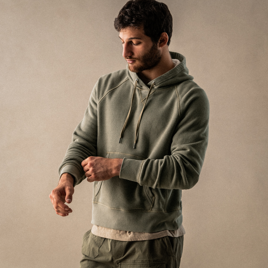 Line of Trade Hooded Sweatshirt Vintage Loopback