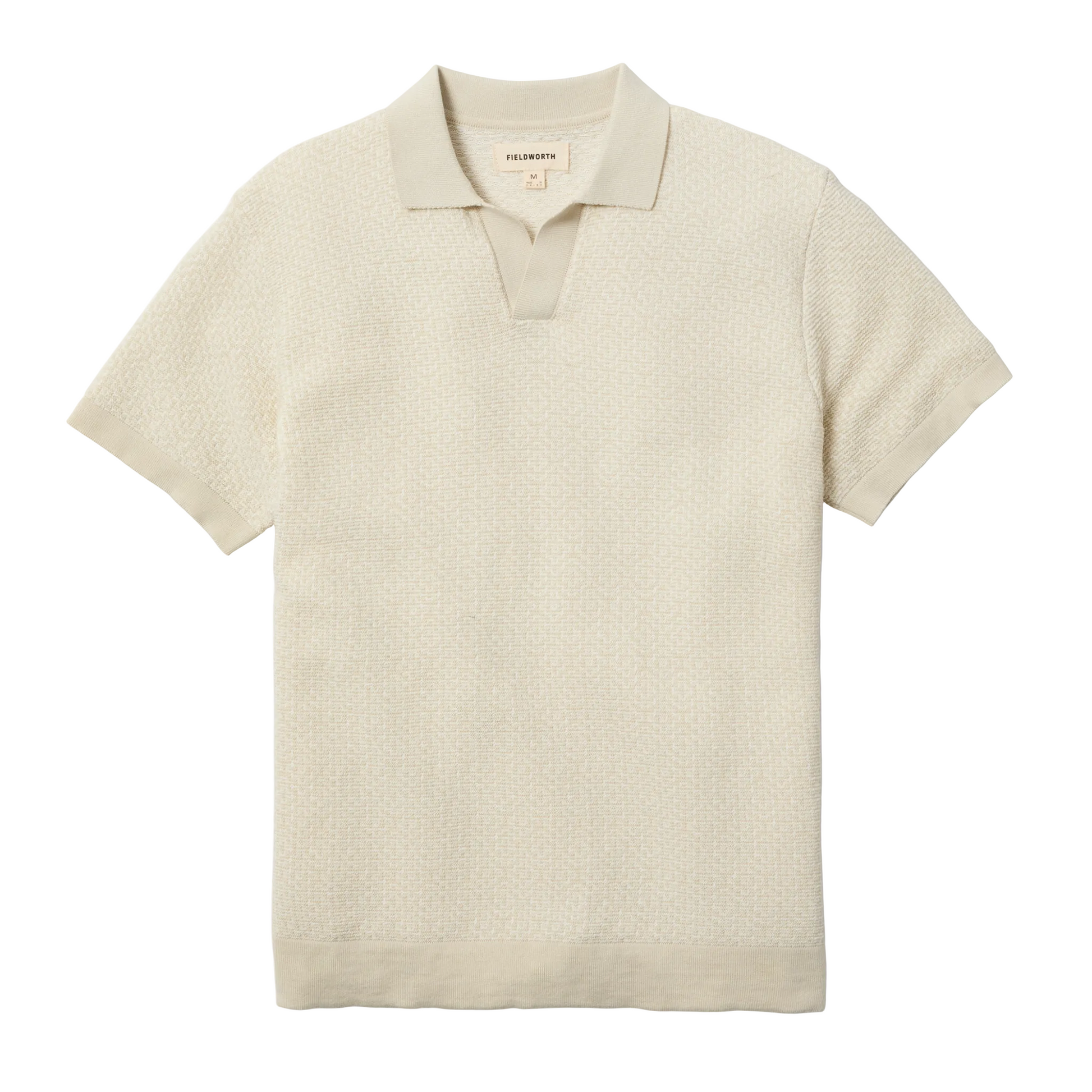 Jacquard Johnny Collar Polo Ivory