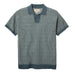 Fieldworth Jacquard Johnny Collar Polo - Stone Blue