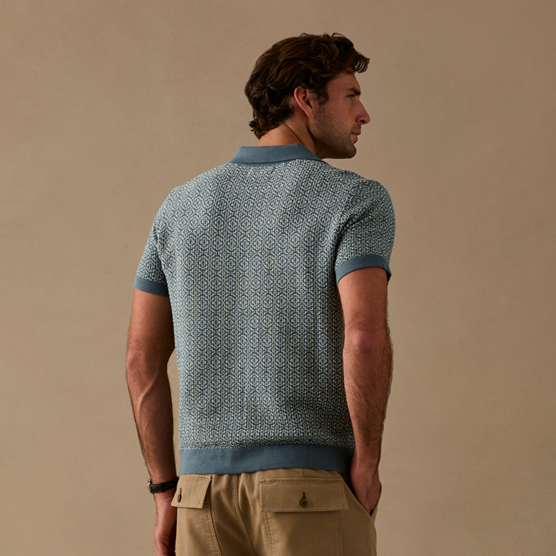 Jacquard Johnny Collar Polo