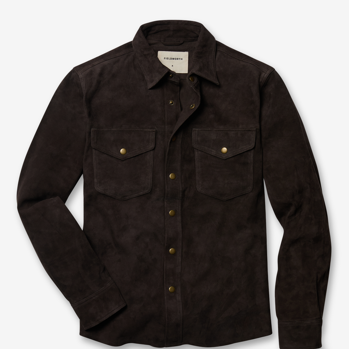 Suede CPO Overshirt Coal Brown