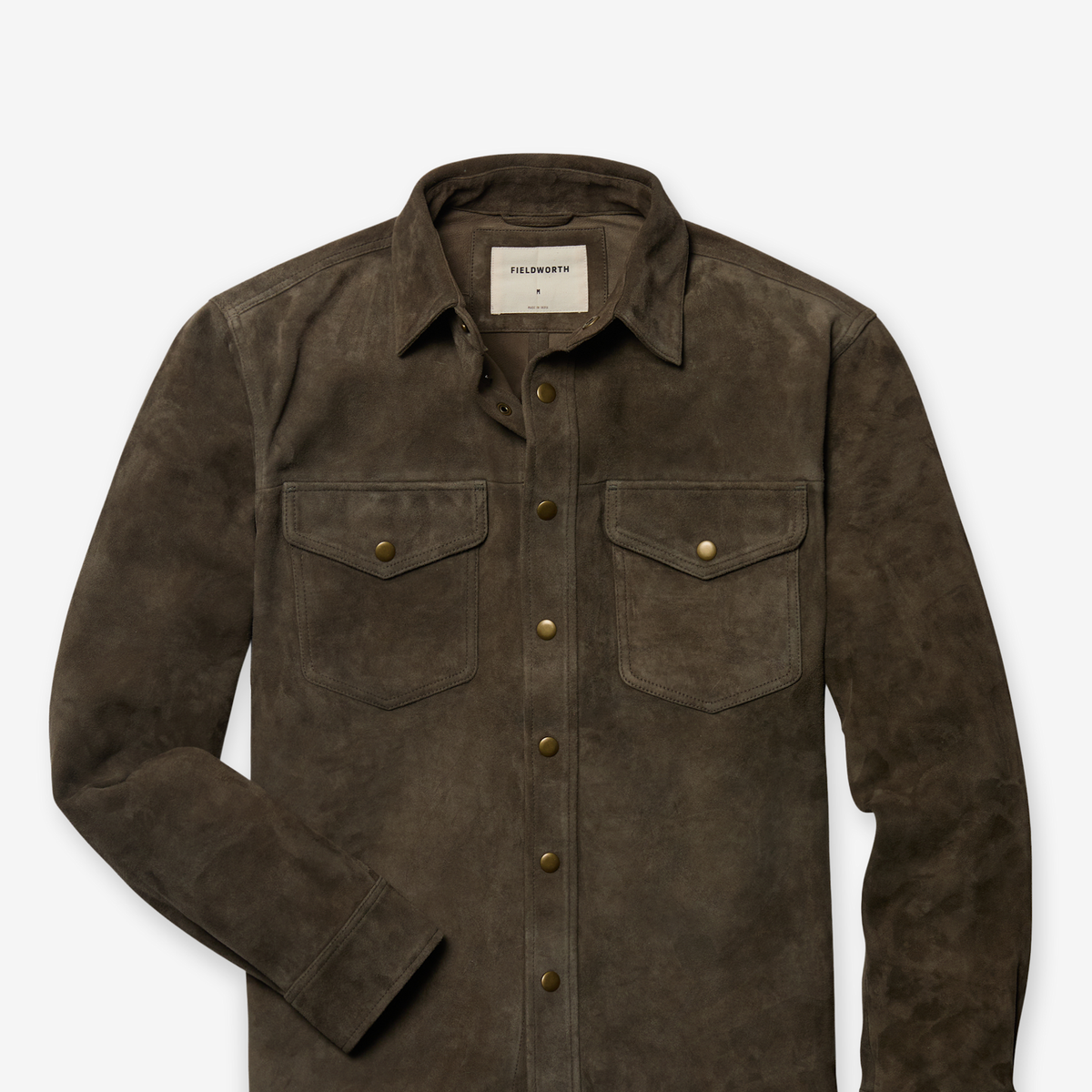 Suede CPO Overshirt Olive