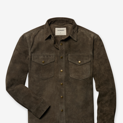 Suede CPO Overshirt Olive