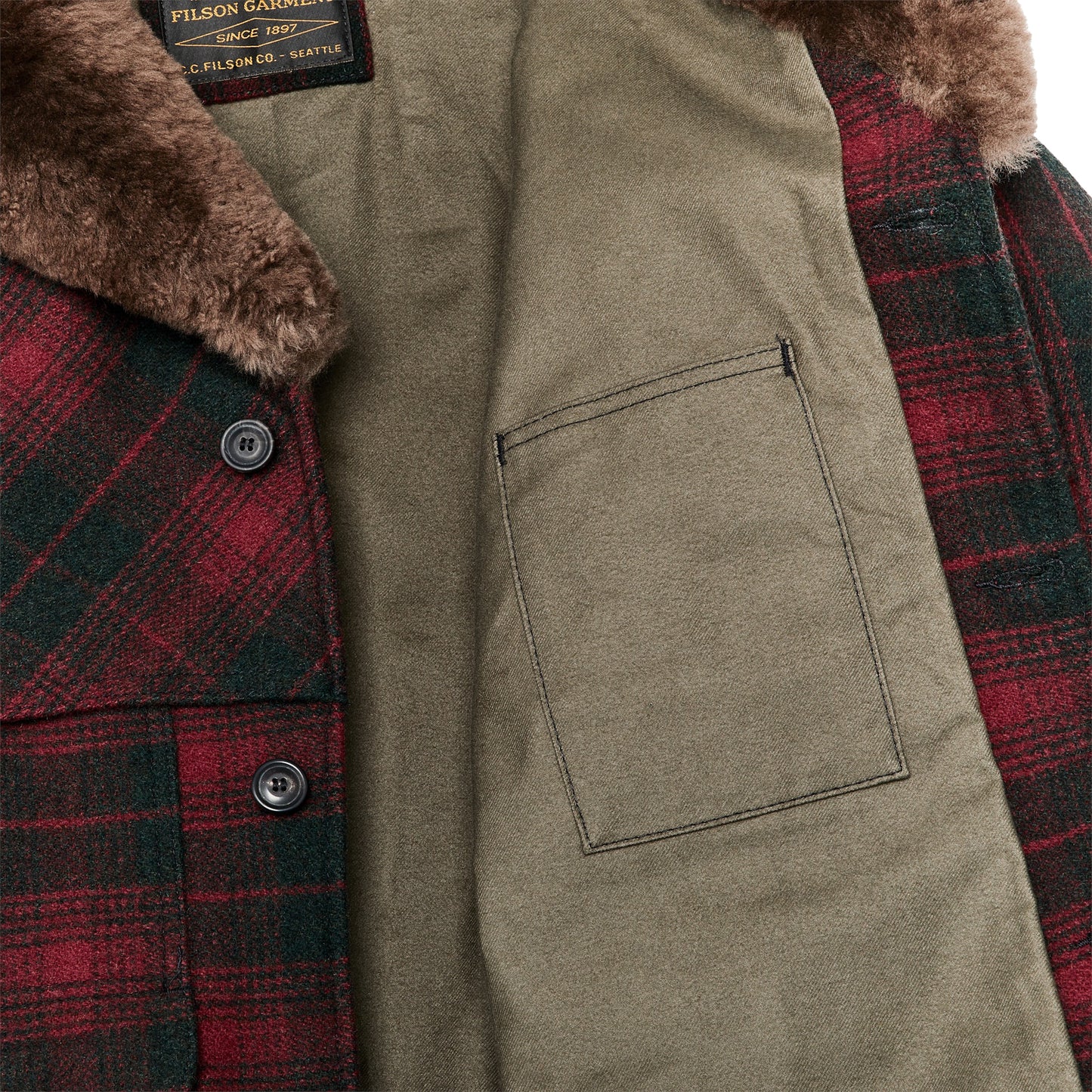 Filson Lined Mackinaw Wool Packer Coat