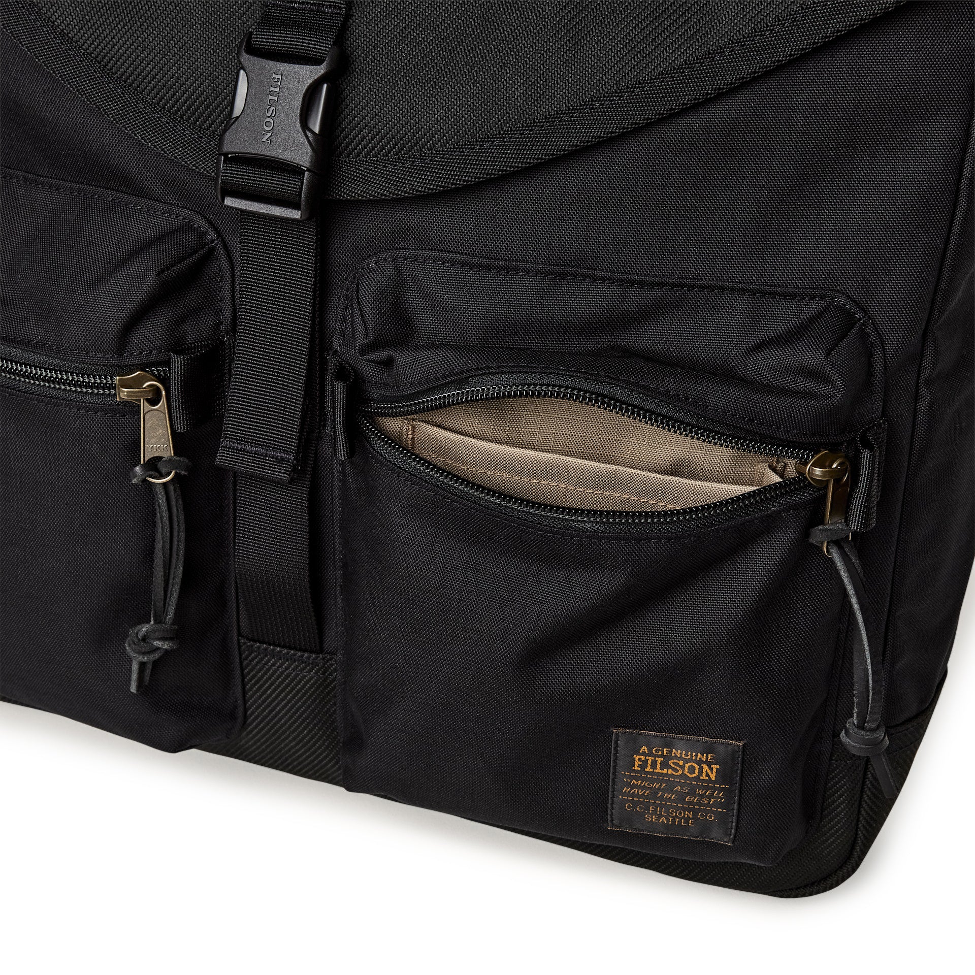 Filson Surveyor Messanger Bag in Dark Tan/Flame