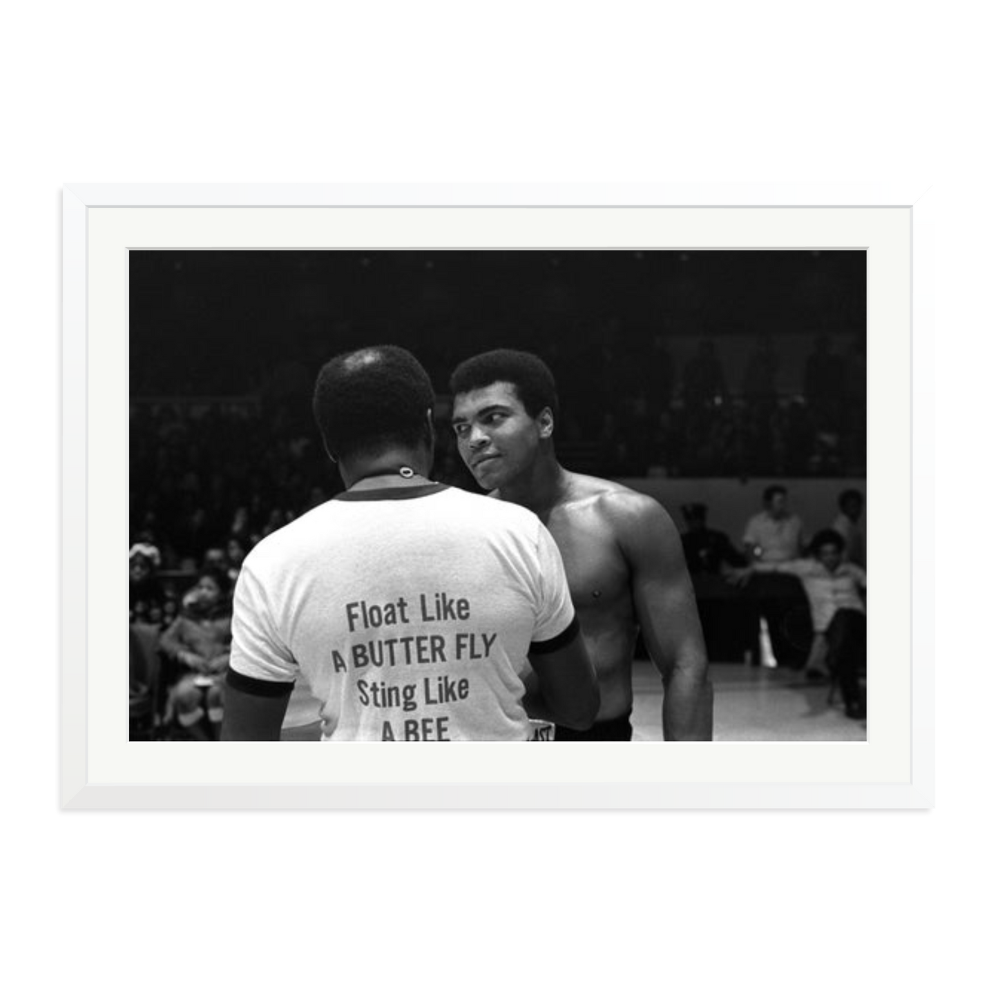 Muhammad Ali Float Like A Butterfly Framed Print White XXL