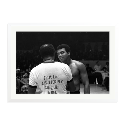 Muhammad Ali Float Like A Butterfly Framed Print White XXL