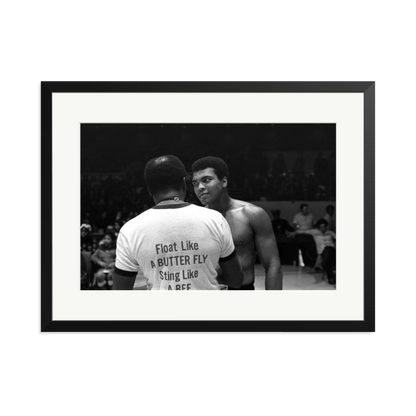 Muhammad Ali Float Like A Butterfly Framed Print Black XL