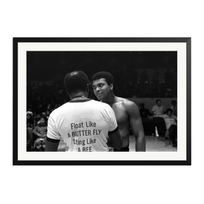 Muhammad Ali Float Like A Butterfly Framed Print Black XXL