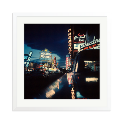 Fremont Street, Las Vegas, 1961 Framed Print White XL
