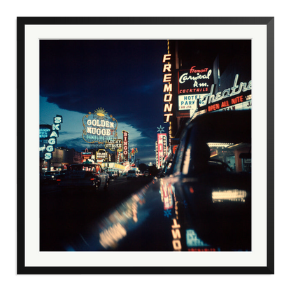 Fremont Street, Las Vegas, 1961 Framed Print Black XXL