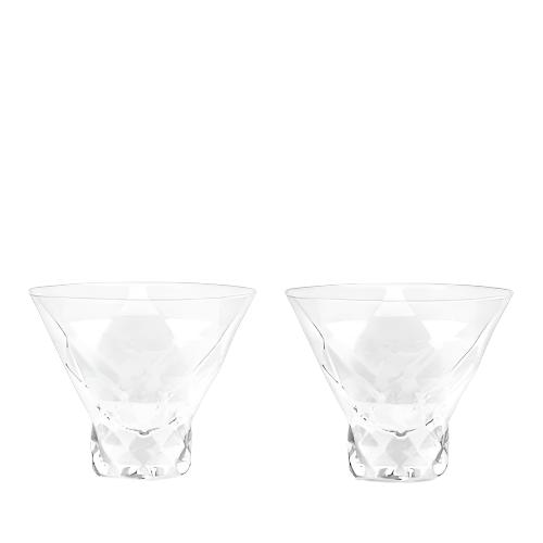 Gem Crystal Martini Glasses Set