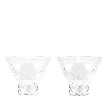 Gem Crystal Martini Glasses Set