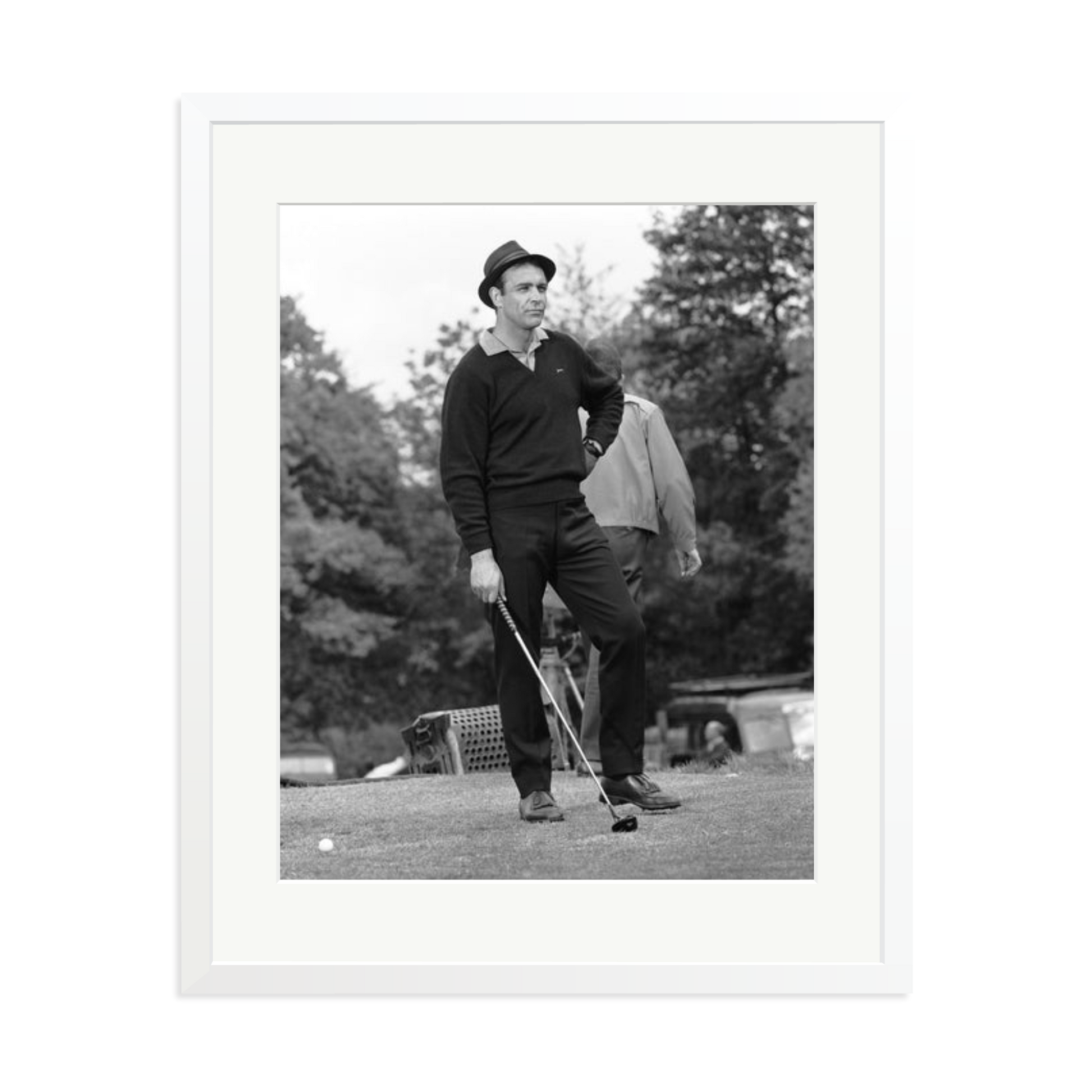 Goldfinger Golf Framed Print White XL