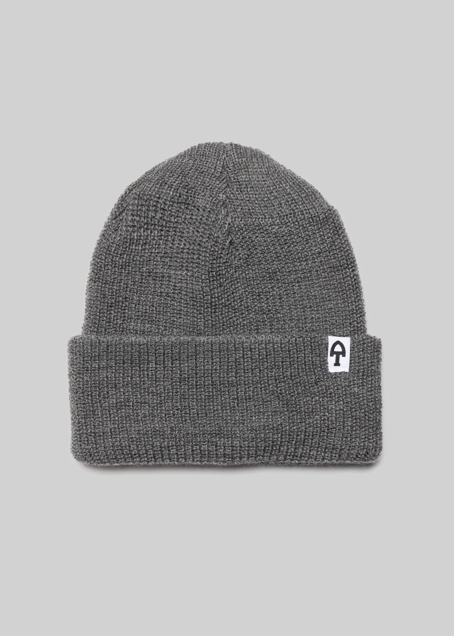 American Trench Merino Cardigan Stitch Beanie Grey Heather
