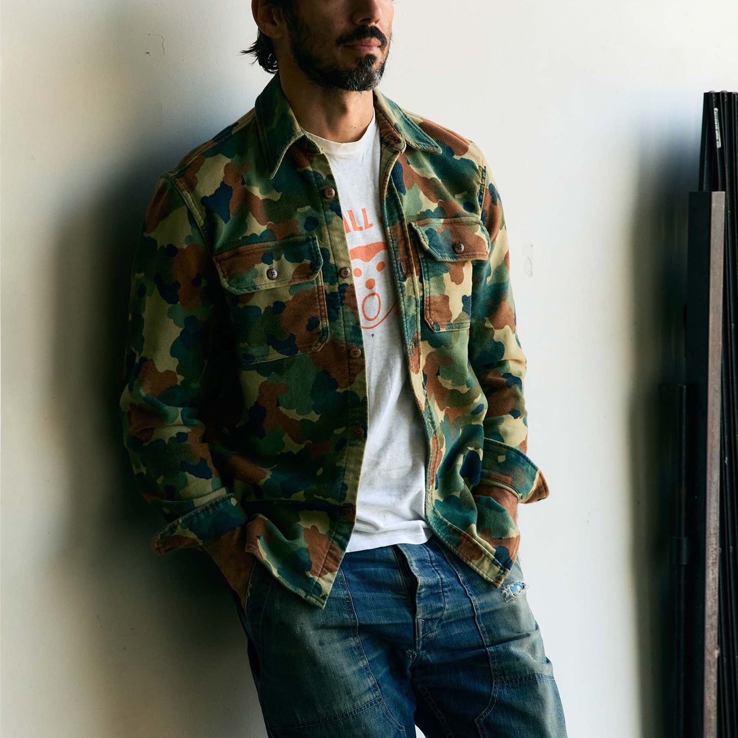 Imogene+Willie the griffin workshirt in painted camo