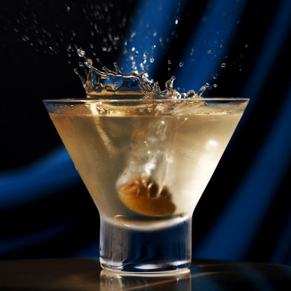 Heavy Base Crystal Martini Glasses