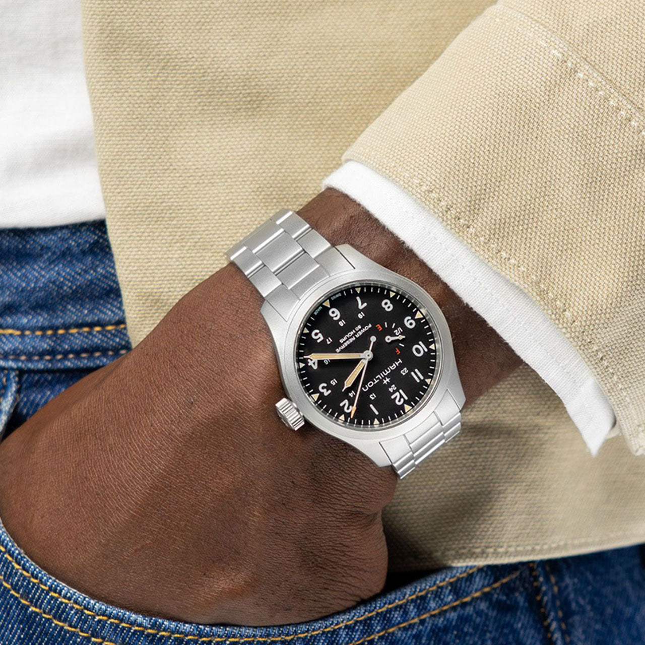 Hamitlon Khaki Field Mechanical Power Reserve Watch