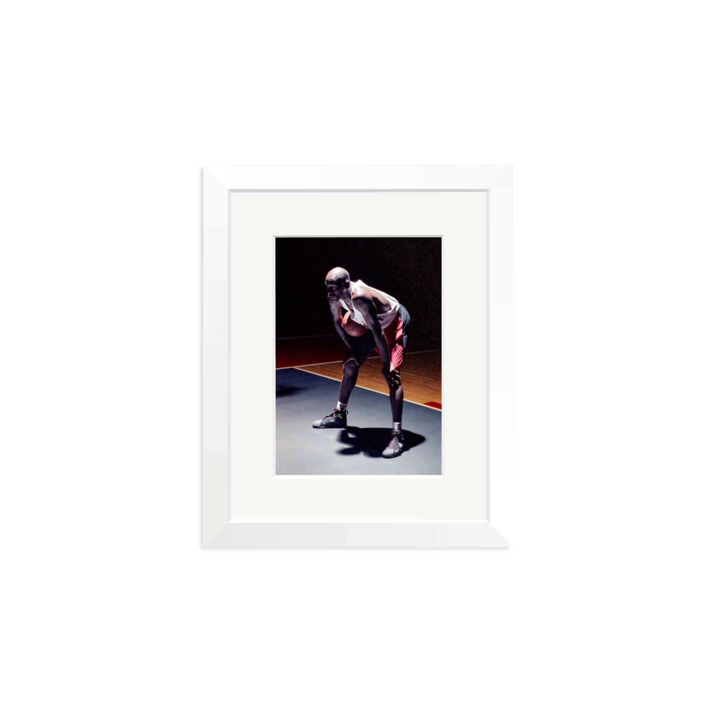 Hare Jordan Framed Print White Small