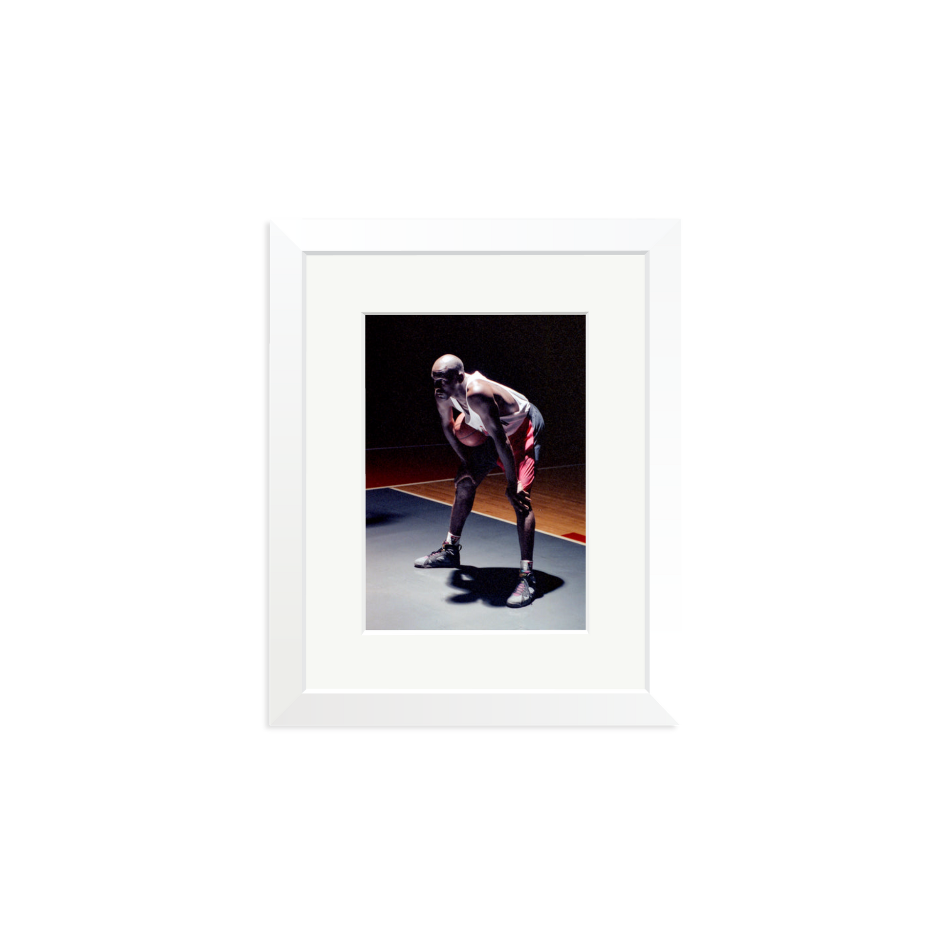 Hare Jordan Framed Print White Small