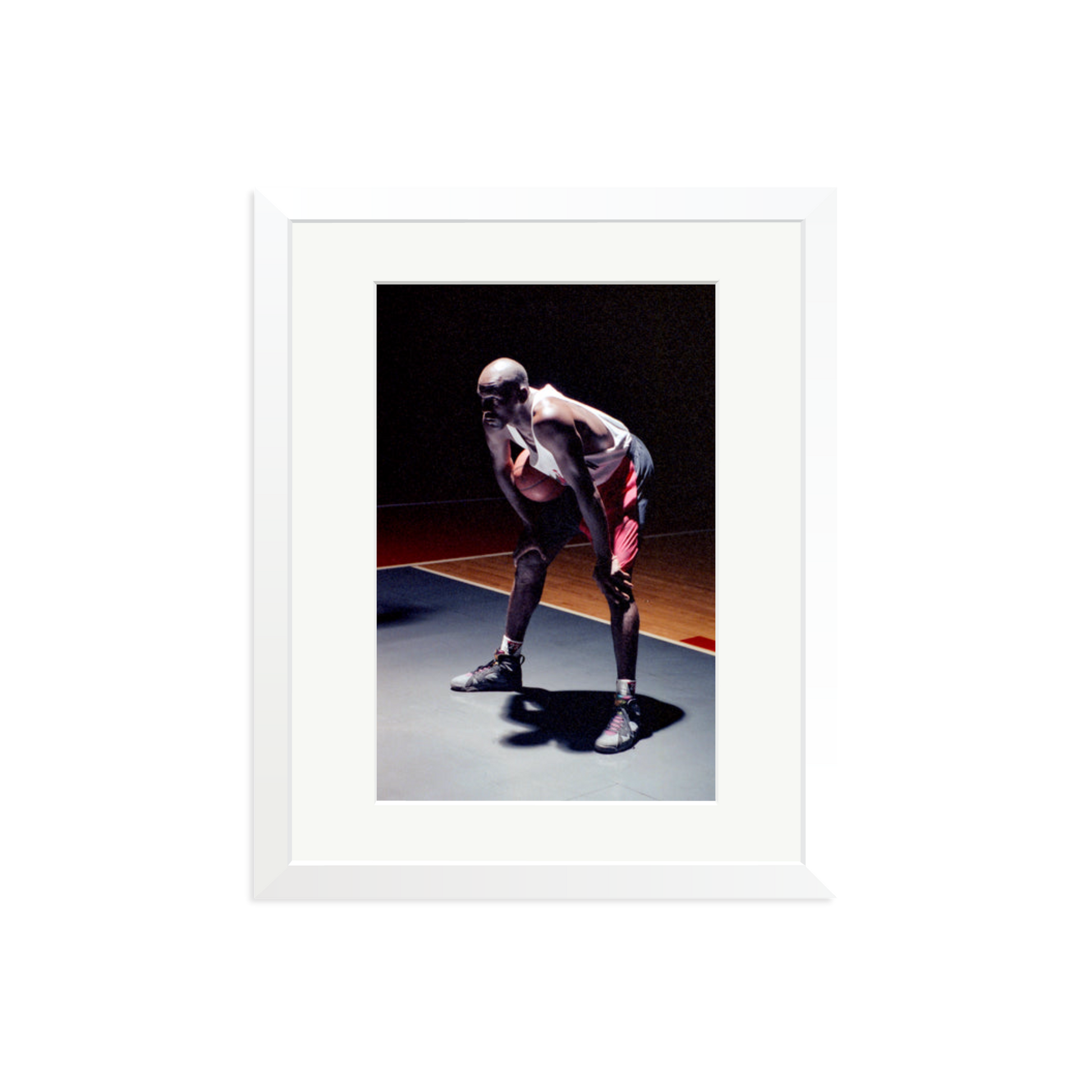 Hare Jordan Framed Print White Medium