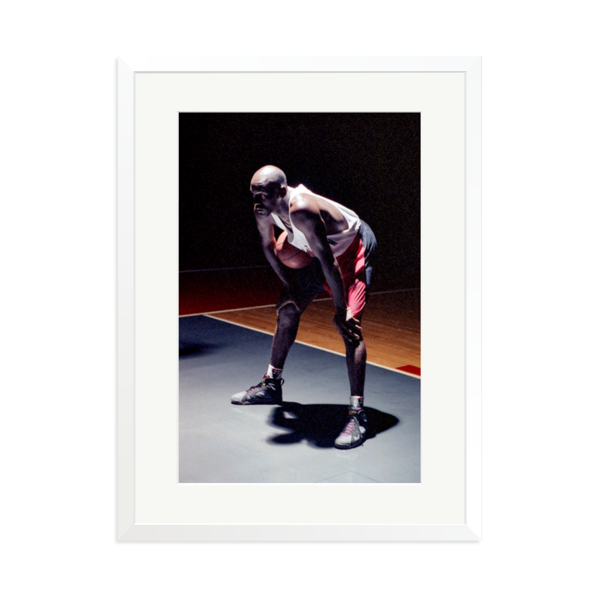 Hare Jordan Framed Print White XL