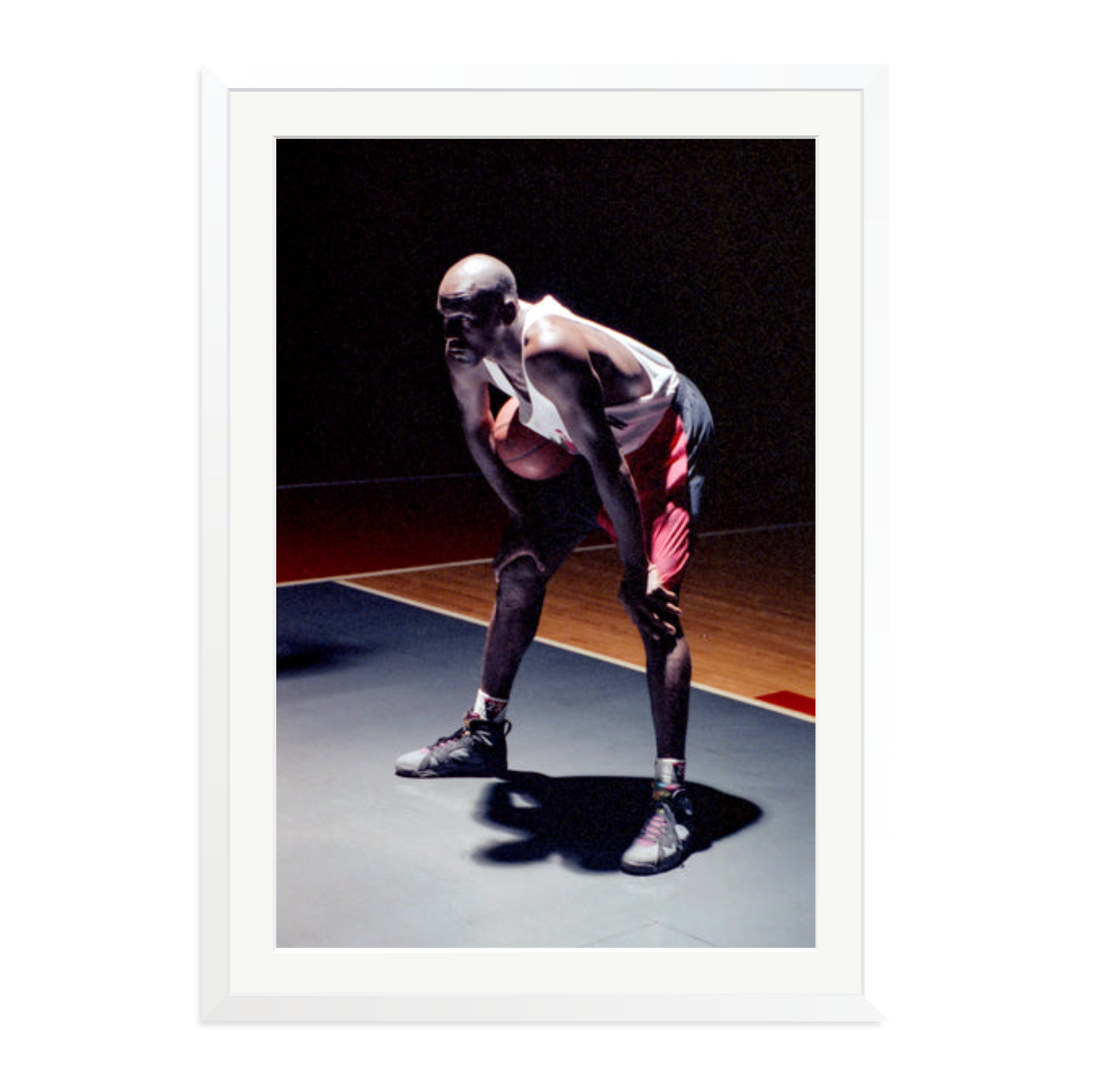 Hare Jordan Framed Print White XXL