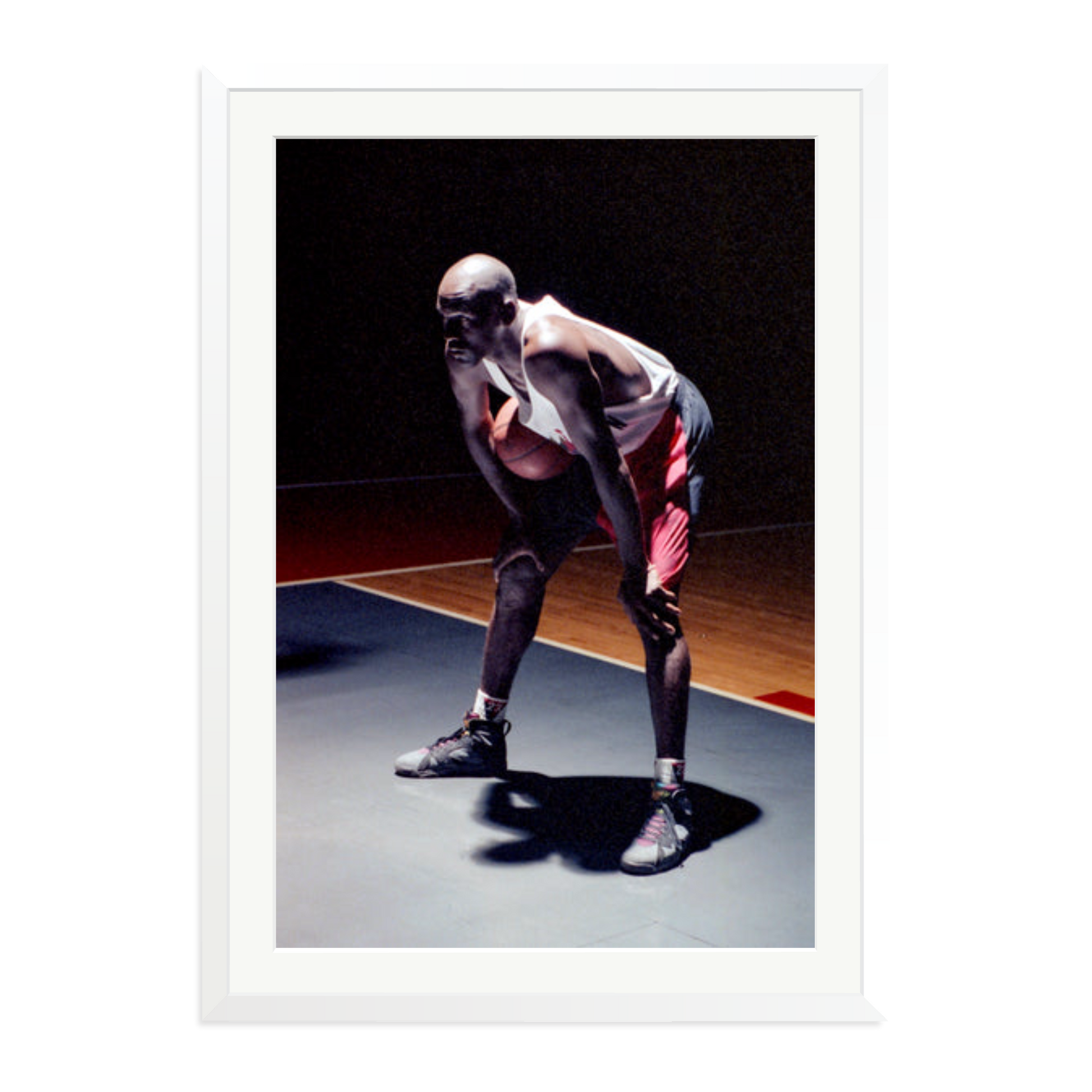 Hare Jordan Framed Print White XXL