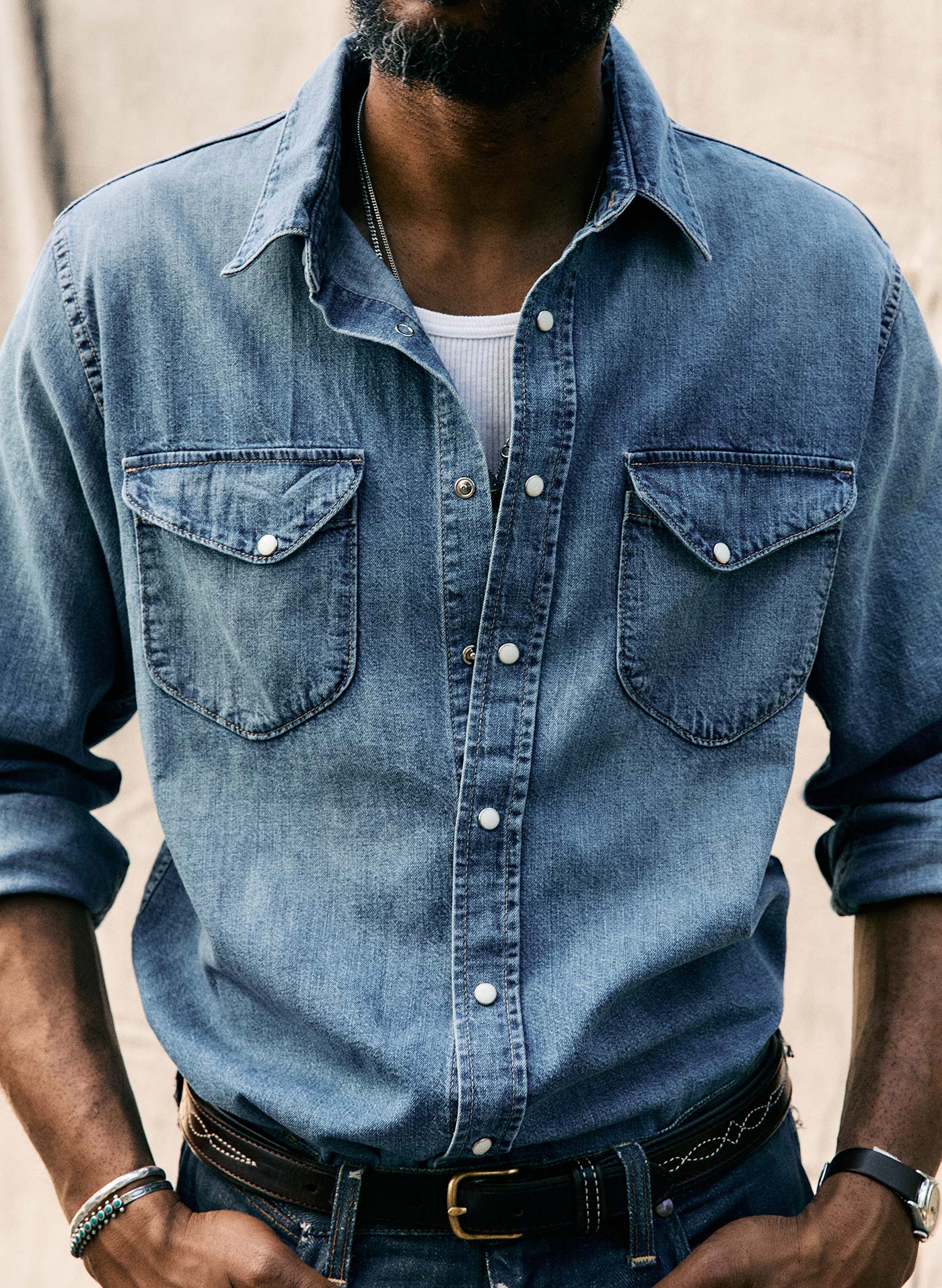 imogene + willie Hayes Washed Pearl Snap Shirt
