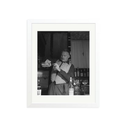 Hemingway Negroni Time Framed Print White Medium