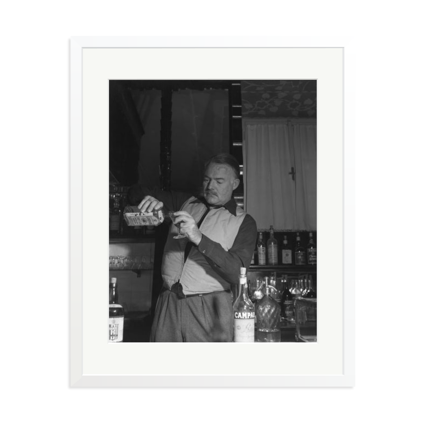 Hemingway Negroni Time Framed Print White XL
