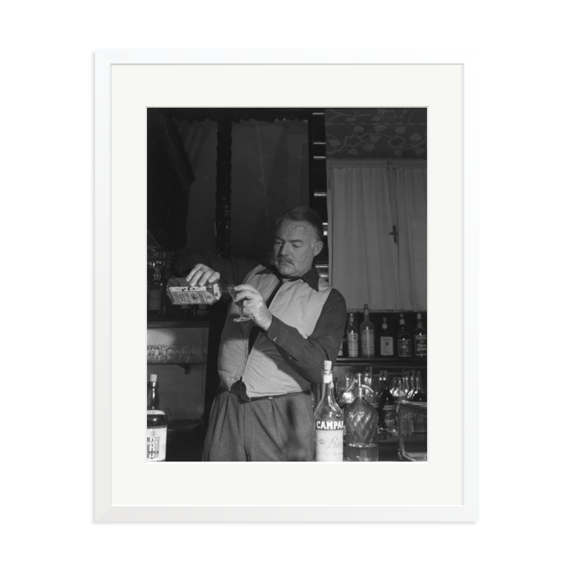 Hemingway Negroni Time Framed Print White XL