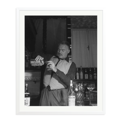 Hemingway Negroni Time Framed Print White XXL