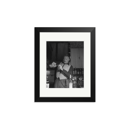 Hemingway Negroni Time Framed Print Black Small