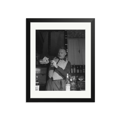 Hemingway Negroni Time Framed Print Black Medium