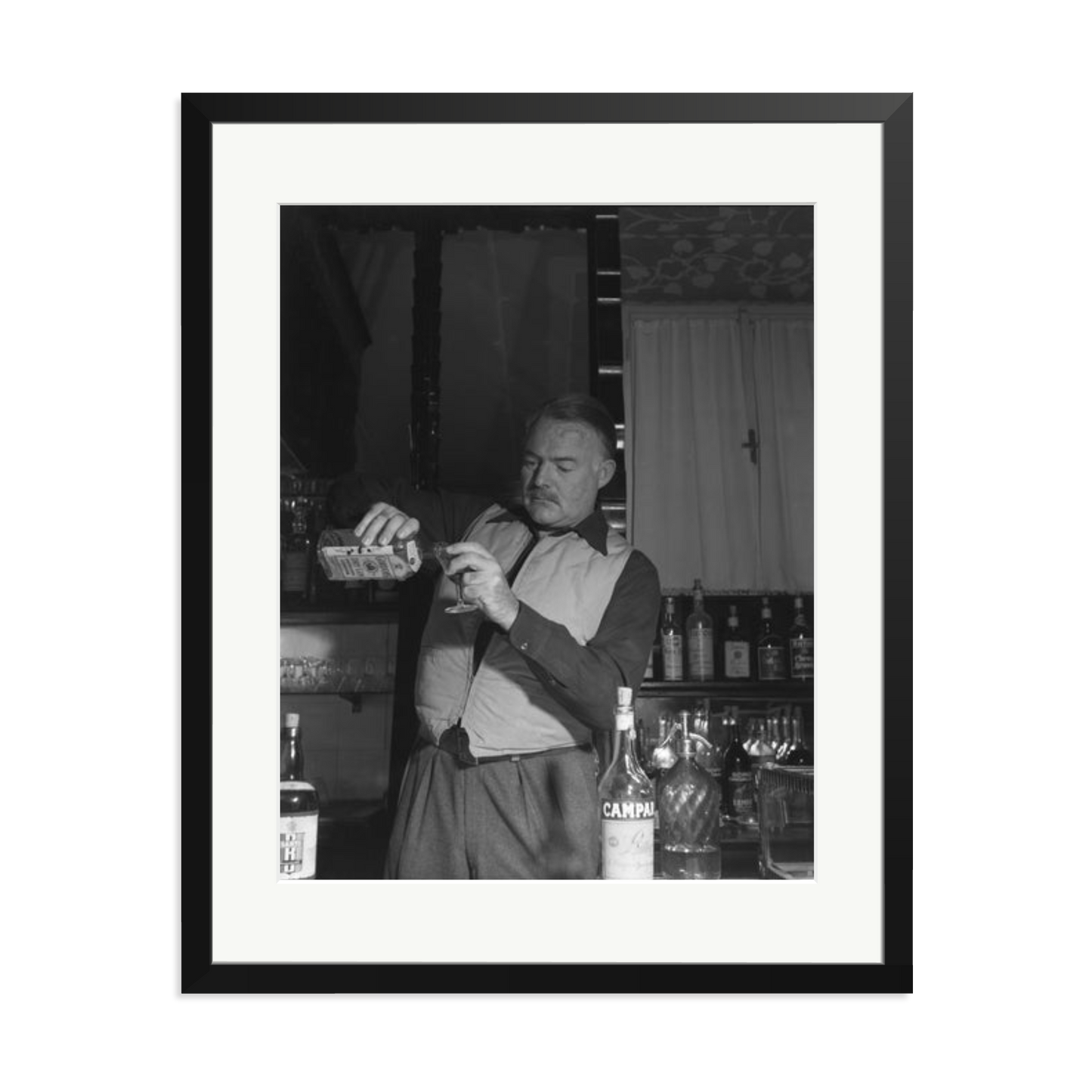 Hemingway Negroni Time Framed Print Black XL