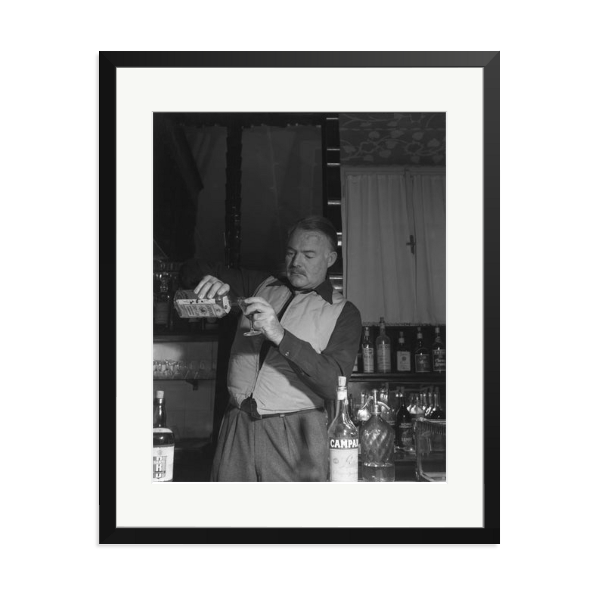Hemingway Negroni Time Framed Print Black XL