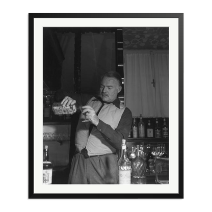 Hemingway Negroni Time Framed Print Black XXL