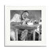 Hemingway Composing Framed Print - White Frame