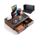 Holme & Hadfield The Hub Nightstand Organizer - Walnut