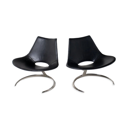 "Scimitar" Lounge Chairs by Preben Fabricius and Jørgen Kastholm