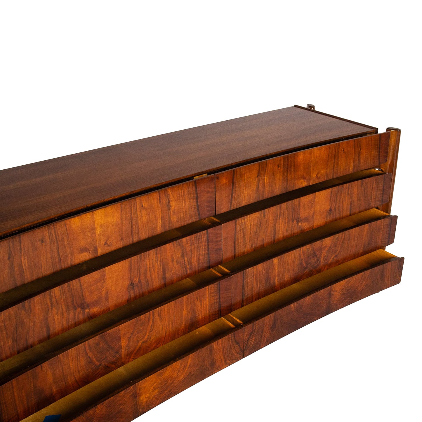 William Hinn Sculpted Walnut 8 Drawer Dresser