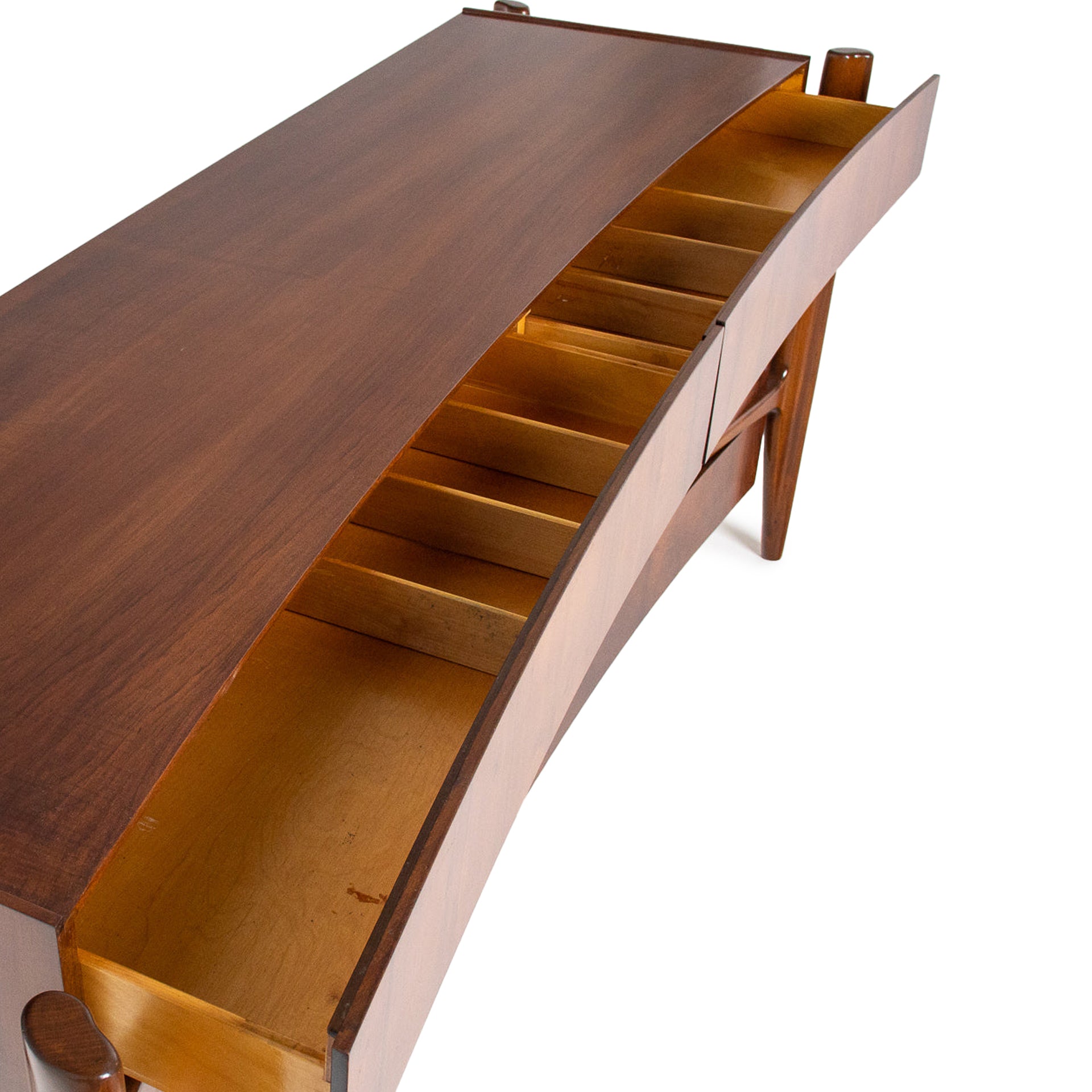 William Hinn Sculpted Walnut 8 Drawer Dresser