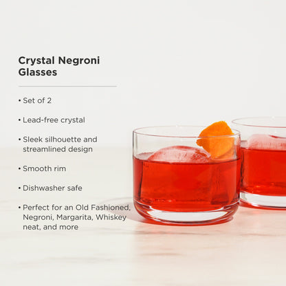 Raye Crystal Negroni Glasses Set