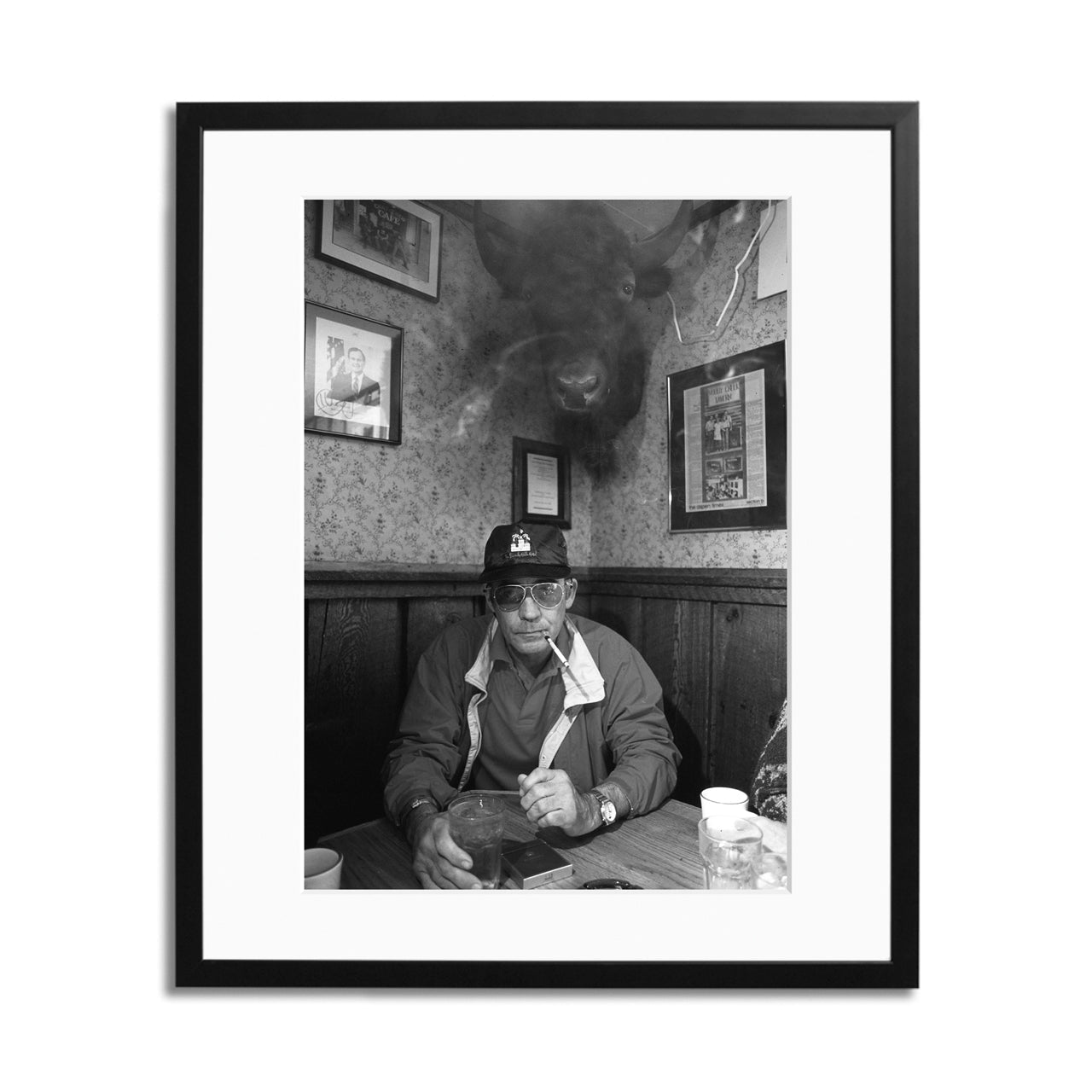 Hunter S. Thompson at The Woody Creek Framed Print