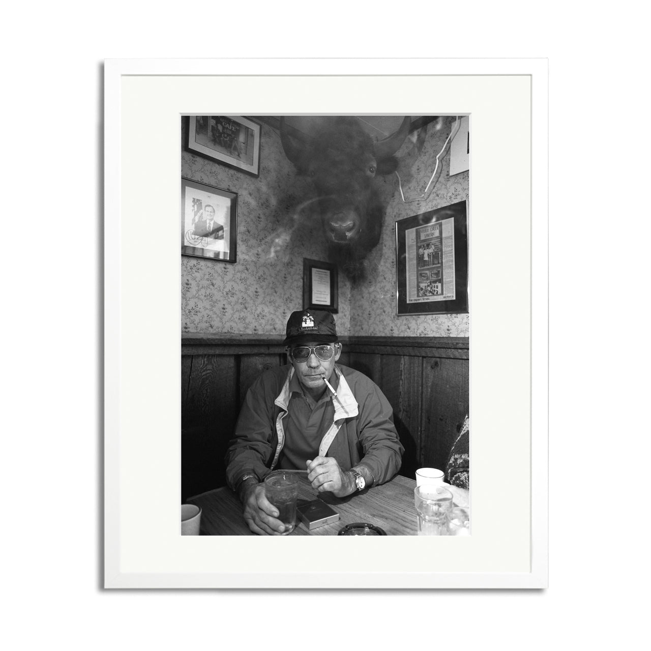 Hunter S. Thompson at The Woody Creek Framed Print