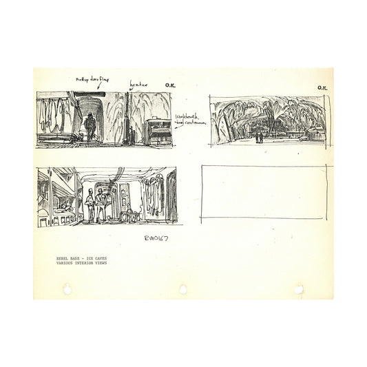 Star Wars: The Empire Strikes Back - Ralph McQuarrie Set Concept: Rebel Base Ice Caves Print