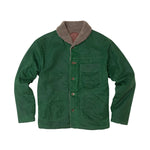Imperfects Sherpa Shepherds Shirt in Waxed Canvas - Irish Racing Green