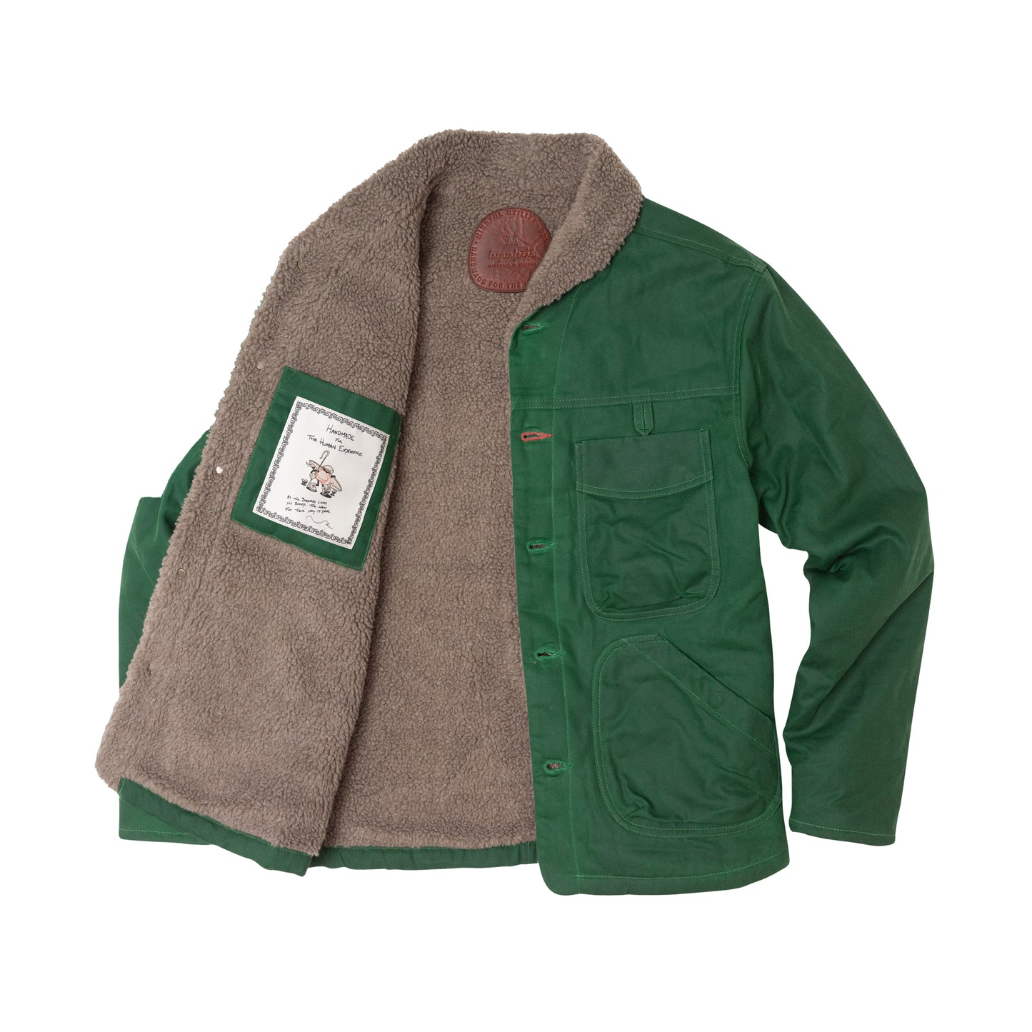 Imperfects Sherpa Shepherds Shirt in Waxed Canvas