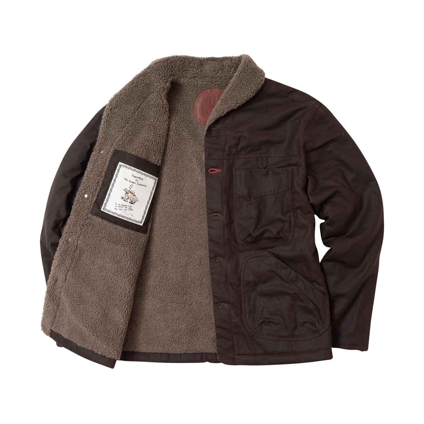 Imperfects Sherpa Shepherds Shirt in Waxed Canvas